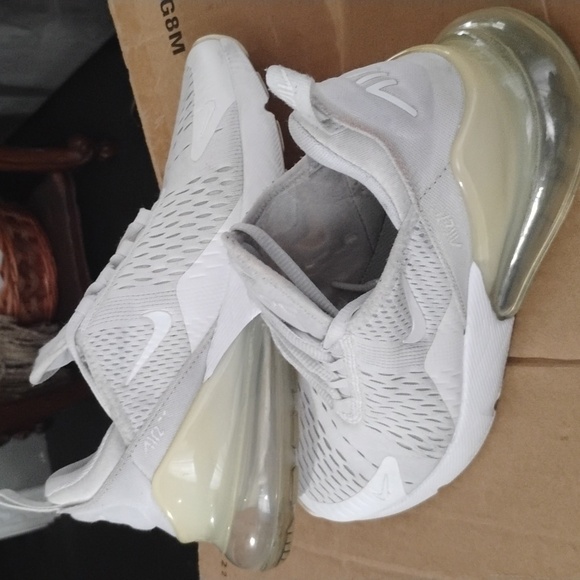 Nike Women's Air Max 270 White Sneakers - Picture 7 of 7